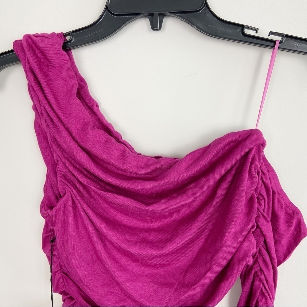 Superdown Selilah One Shoulder Top in Berry Size M - Picture 5 of 10